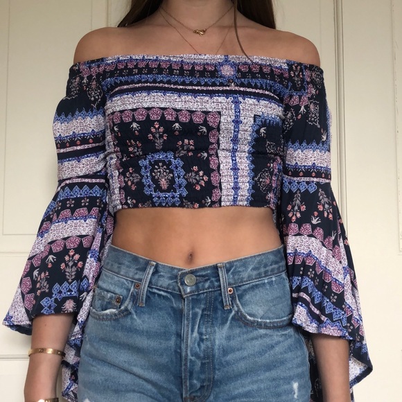 LF Tops - LF smock off the shoulder top